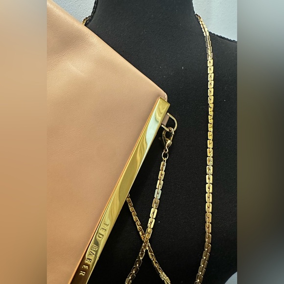 TED BAKER Two Tone Nude/Animal Print Leather Crossbody Bag - Picture 4 of 11